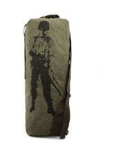 Load image into Gallery viewer, Men's Travel Bag Army Green Bucket Bags Military Backpack Canvas Backpacks Large Duffle Men Shoulder Bags Fishing Bag XA820C