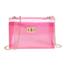 Load image into Gallery viewer, Sac Transparent Femme Women Crystal PVC Material Clear Chain Jelly Bags Tote Handbag Messenger Shoulder Bag Lovely Kawaii