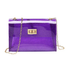Load image into Gallery viewer, Sac Transparent Femme Women Crystal PVC Material Clear Chain Jelly Bags Tote Handbag Messenger Shoulder Bag Lovely Kawaii