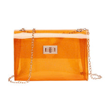 Load image into Gallery viewer, Sac Transparent Femme Women Crystal PVC Material Clear Chain Jelly Bags Tote Handbag Messenger Shoulder Bag Lovely Kawaii