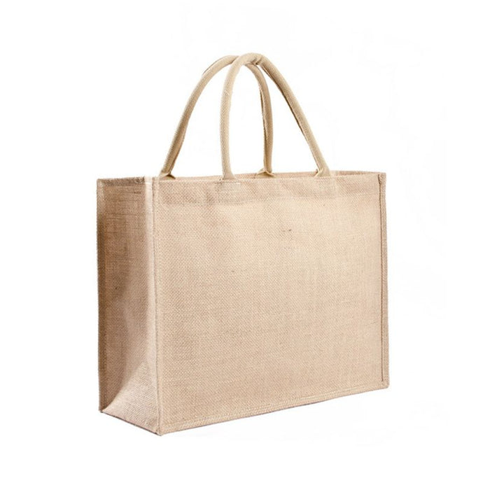 Kitchen Reusable Grocery Bags Natural Burlap Tote Bags Jute Bags Shopping Bag